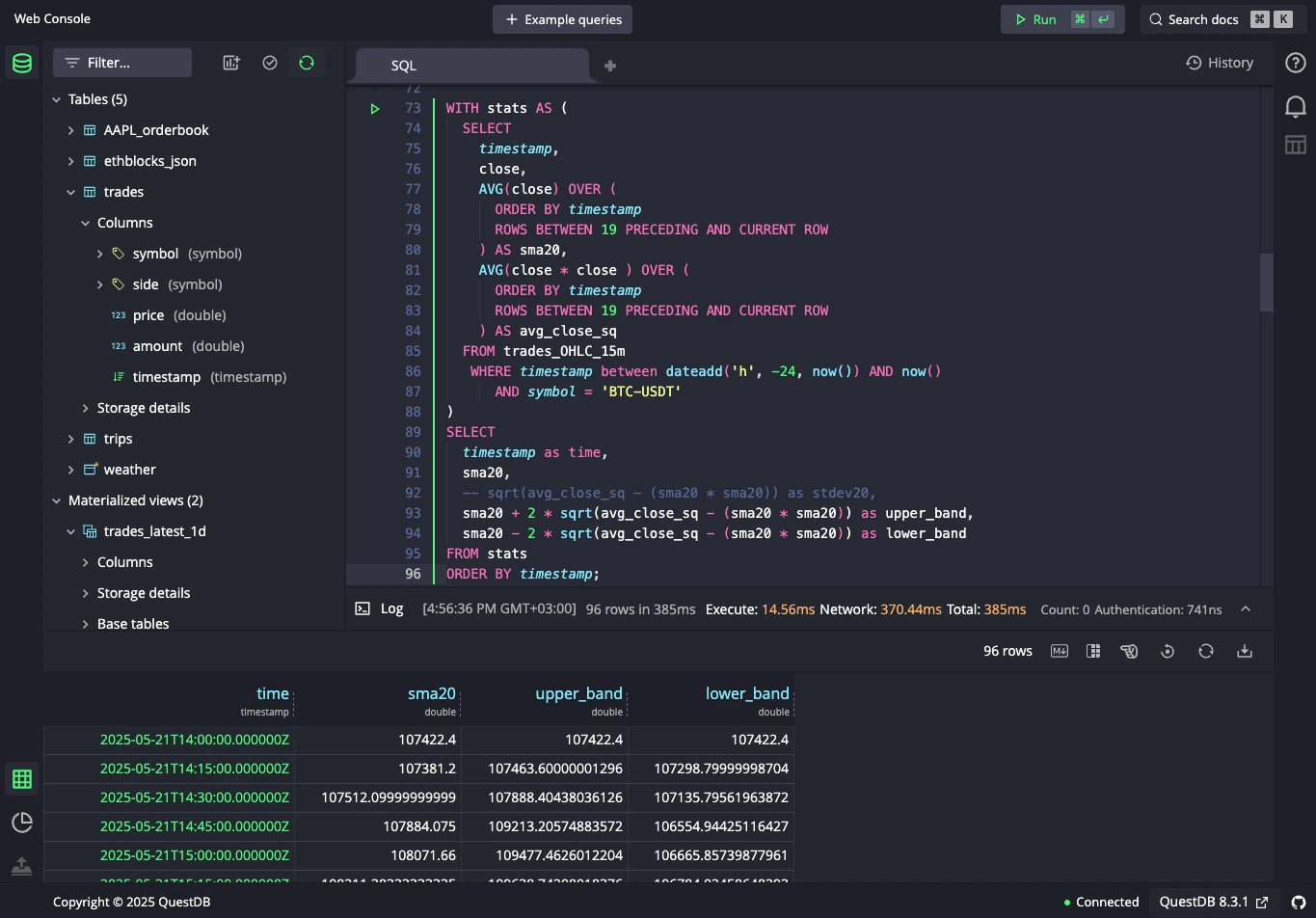 The QuestDB Console